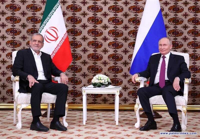 بزشكيان وبوتين يؤكدان على تعزيز العلاقات بين طهران وموسكو